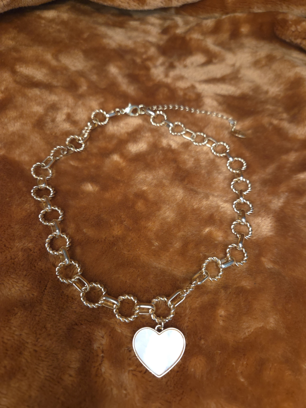 Time and Tru Silver Heart Charm Necklace